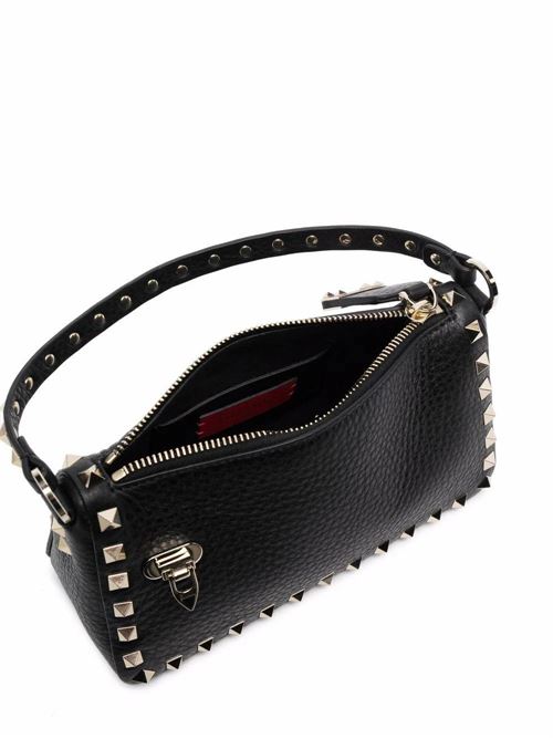 black calf leather grained texture gold-tone Rockstud Valentino Garavani | 4W2B0J47VSF0NO